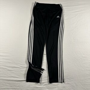 Adidas Pants Men's Track Pants Medium Y2K 2007 Zippered Ankle Climate Black